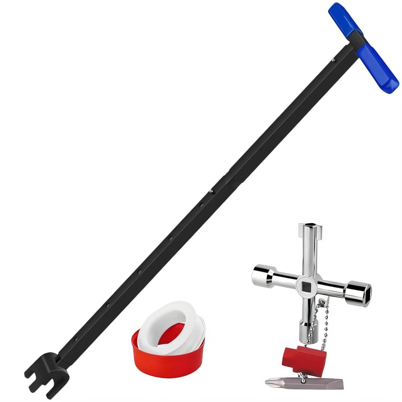 4 in 1 Stainless Steel Water Meter Wrench for Electricity and Elevator Access Utility Shutoff