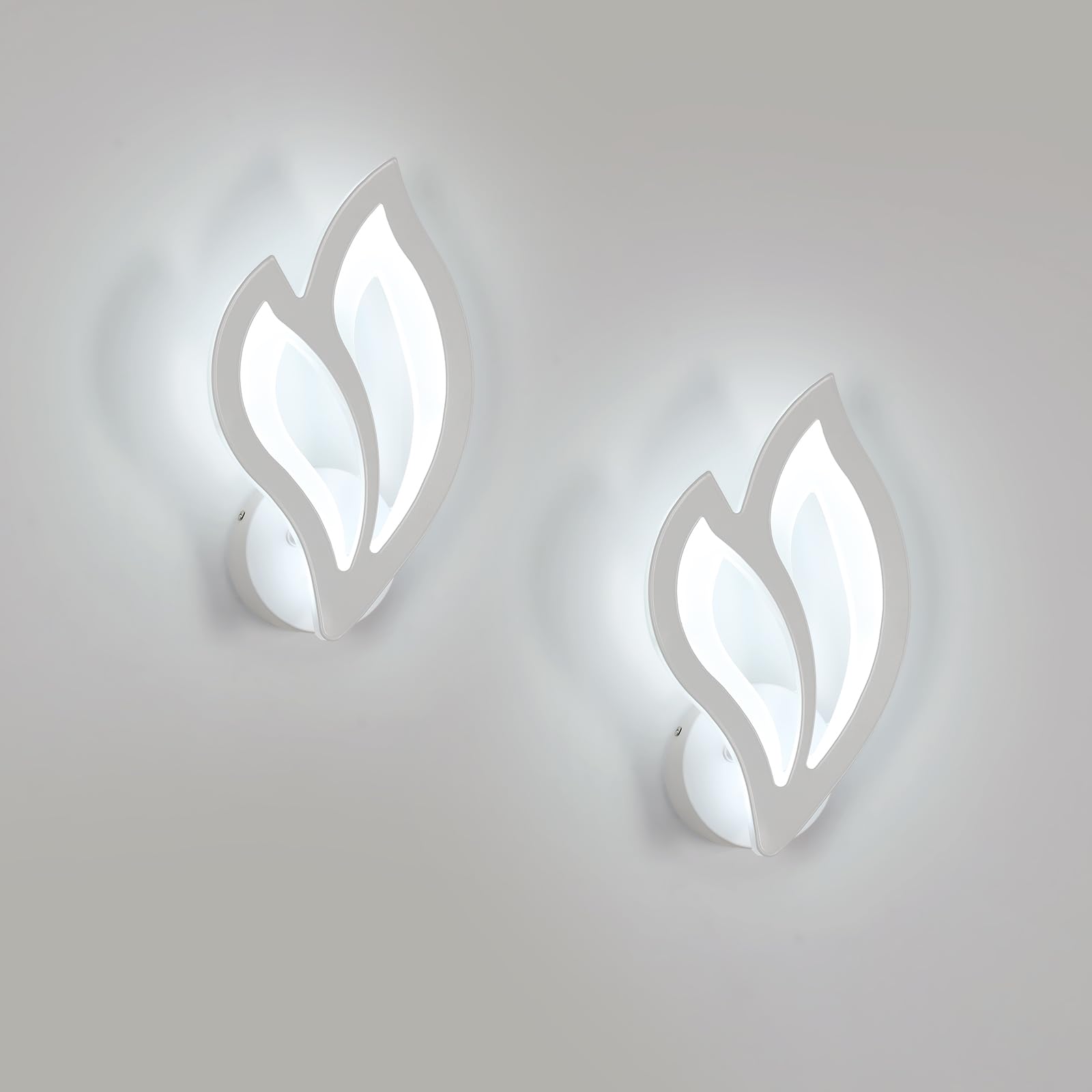 2 Pièce Applique Murale LED, 13W 6500K Lumière Blanche Froide