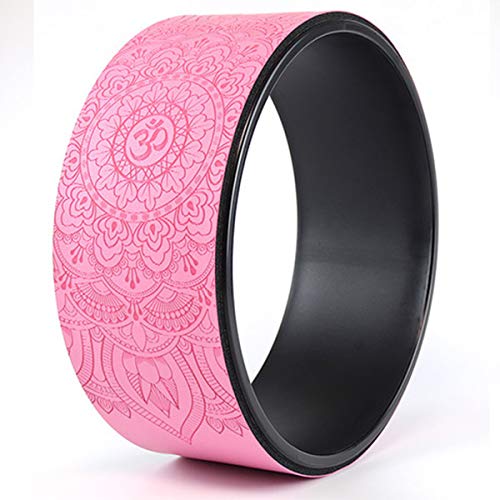 ZXYSR Yoga Wheel, Yoga Stretch Wheel Roller Abdominal Exerciser for Backbends Stretching And Improving Indoor Fitness 12 X 5Inch,Pink
