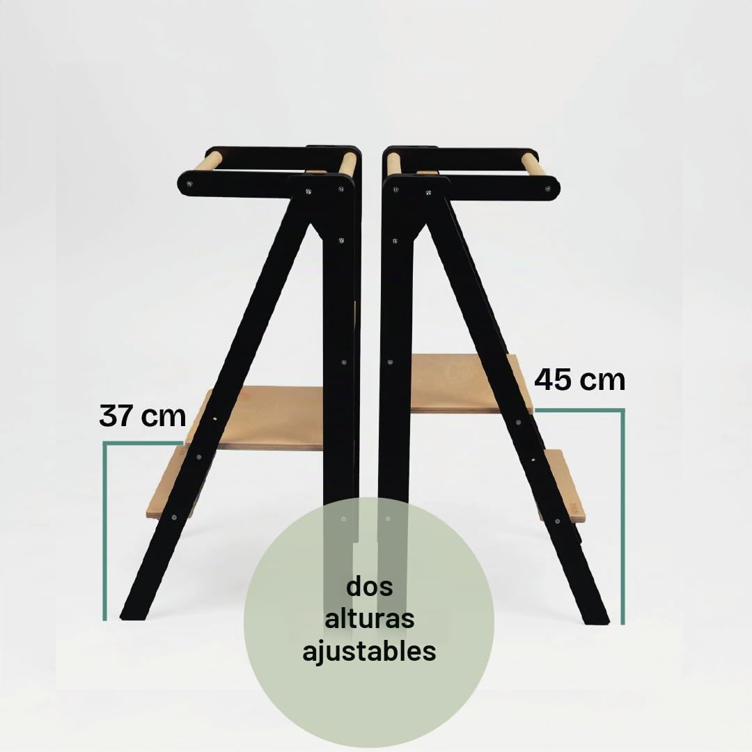 Torre Montessori de Aprendizaje con Rieles de Seguridad para Niños 3-6 Años