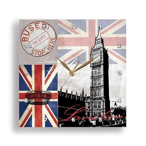Reloj de pared analógico 3dRose 15 x 15 miniatura 1