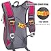 Ivygreen Kids Hydration Backpack, Hiking Backpack for Boys or Girls with 1.5L Water Bladder (Rose Red - Small)