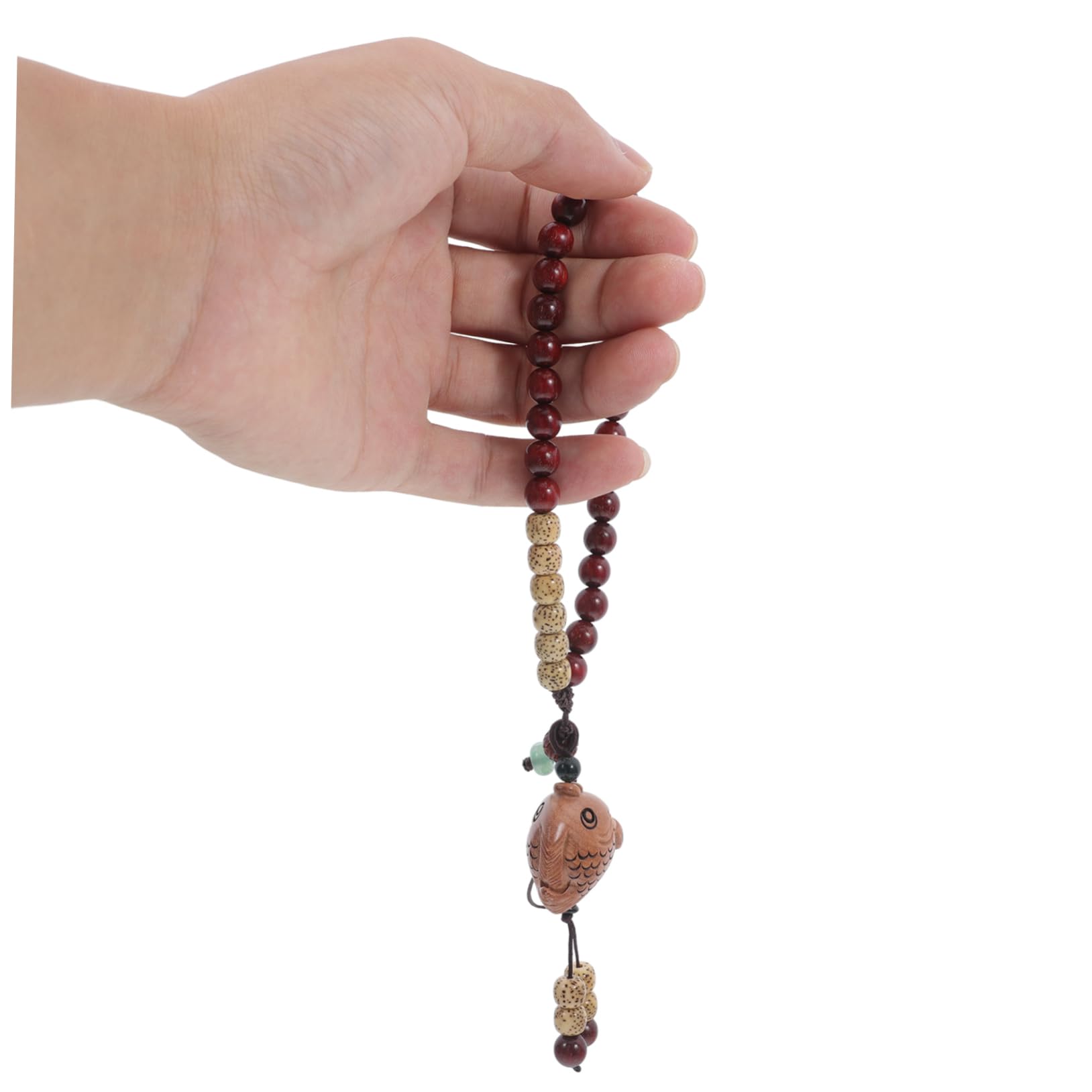 HOMSFOU cadena de teléfono móvil de sándalo wrist wraps wristband cordón de muñeca para llaves pulsera para llaves muñeca clave cordón de muñeca para etiqueta de nombre rojo
