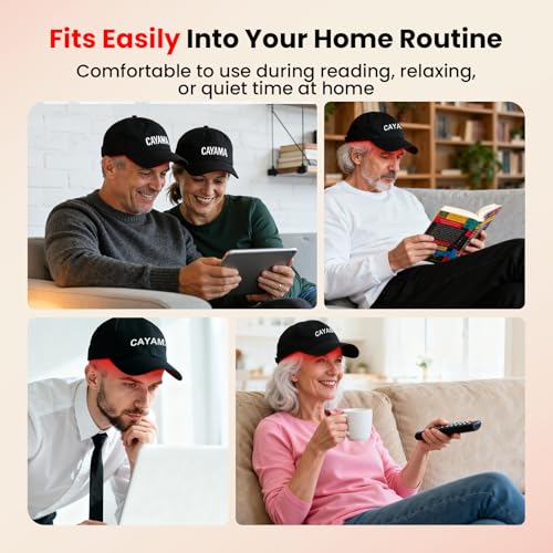 Image of CAYAMA Red Light Hair Growth Cap for Men & Women, 528 Total Light Emitters | Full-scalp coverage with adjustable fit, 10-30 min remote sessions, adapter or compatible power bank support