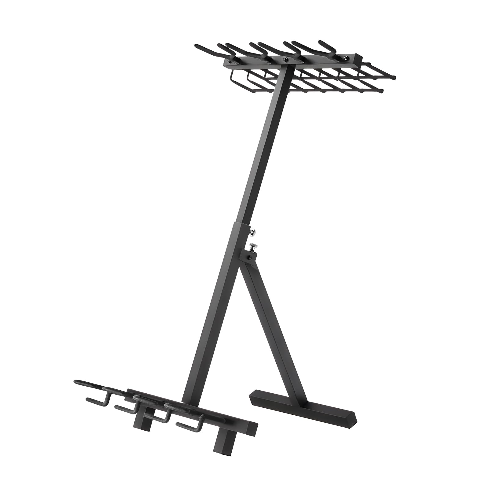 VEVOR Supporto Portafucili da Pavimento Verticale Pieghevole Rastrelliera per Armi da Fuoco Pieghevole da Pavimento per Esposizione Armi da Caccia Capienza 4 Fucili 7 Pistole, Altezza Regolabile