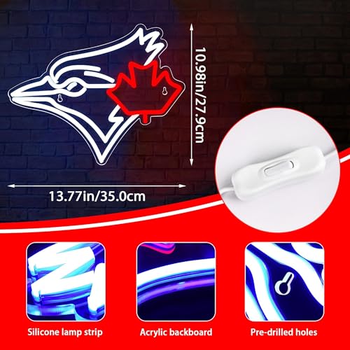 Image of Baseball Neon Sign for Wall Decor Baseball Neon Light Baseball Sports Led Neon Signs for Man Cave,Club,Boys'Room,Pub,Birthday Christmas Signs for Sports Fans,Man,Boys,Size 13.8 * 11inch(FMXD192)