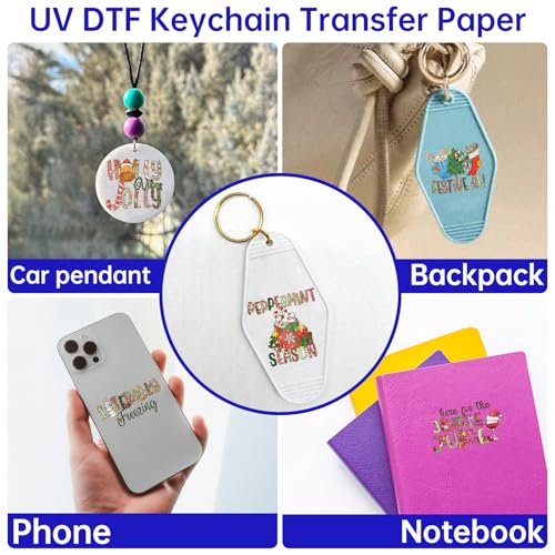 Image of 48 Pcs UV DTF Stickers Christmas Quote Sticker for Keychains
