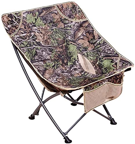 Chaises de camping portables marron au design enveloppant de lune pour un confort supérieur