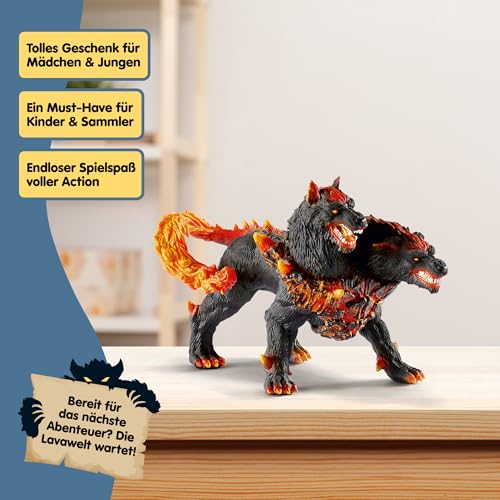 SCHLEICH ELDRADOR Creatures | Höllenhund 42451 | ELDRADOR Monster Spielfigur | detailgetreue Sammelfigur | tolles Geschenk für Mädchen und Jungen | Spielzeug ab 7 Jahren | 14 x 7 x 10 cm