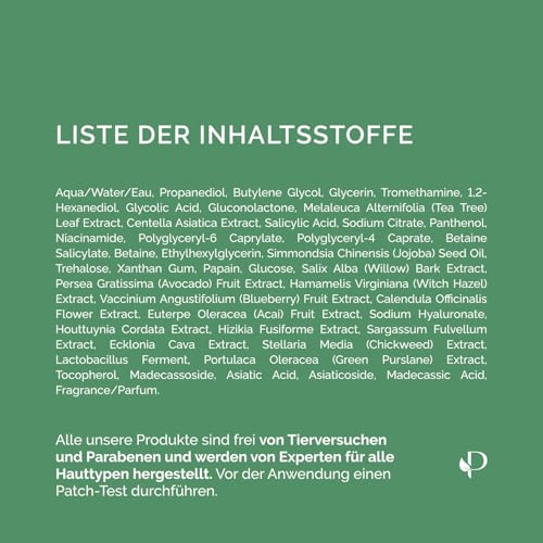 PLANTIFIQUE Korean Peeling Pads 60 Stück, mit Glycolsäure, Niacinamid, CICA, AHA, BHA, PHA für Gesichtspeeling und zur sanfte Hauterneuerung - Toner Pads für alle Hauttypen - Nachfüllbarer Behälter