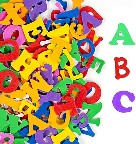 Horizon Group USA 1000+ Adhesive Foam Alphabet Stickers, Foam Letter Stickers, 7 Colors, 2 Fonts, 2mm, Foam Sticker Arts and Crafts for Kids, Classroom Activity, Art Class, Back to School Supplies