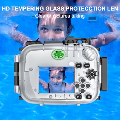 Sea frogs Camera Housing Compatible with Sony ZV-1, Waterproof IPX8 Rated, 40m/132ft Depth Protection Underwater Camera Case