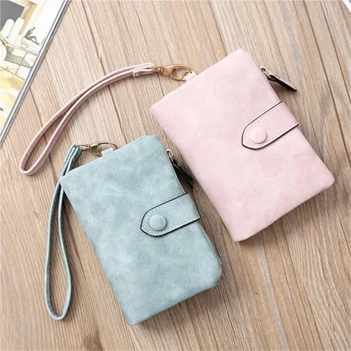 Leather Women Wallets Coin Pocket Card Holder Money Bags Casual Long Ladies Clutch Purse Coin Purse(Pink)2