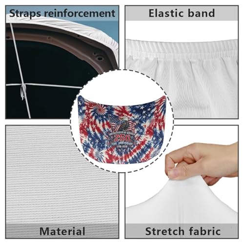 Image of Car Hood Cover Car Hood Protector Waterproof Universal Automotive Exterior Accessories US 250 Years Patriotic Decorations for Compact Vehicles Sedans Trucks SUVs Pickup (59x39 Inch)