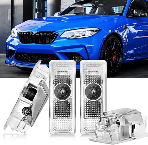 4 Pièces Eclairage de Porte pour BMW Lumière de Porte de Voiture Série 1 2 3 4 5 6 7er M GT X1 X3 X4 X5 X6, Projecteur de Porte de Voiture