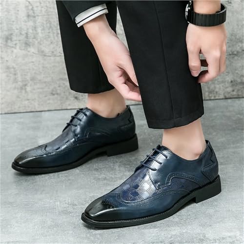 Men’s Premium Leather Lace Up Oxford Shoes Comfortable Business Office Dress Attire2