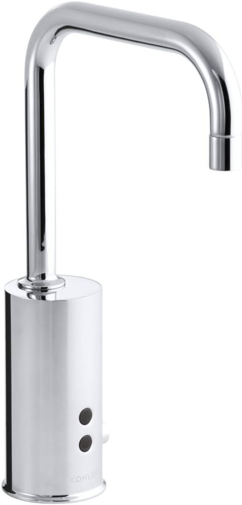KOHLER K-7519-CP Hybrid Gooseneck Touchless Deck-Mount Faucet with Mixer, Polished Chrome