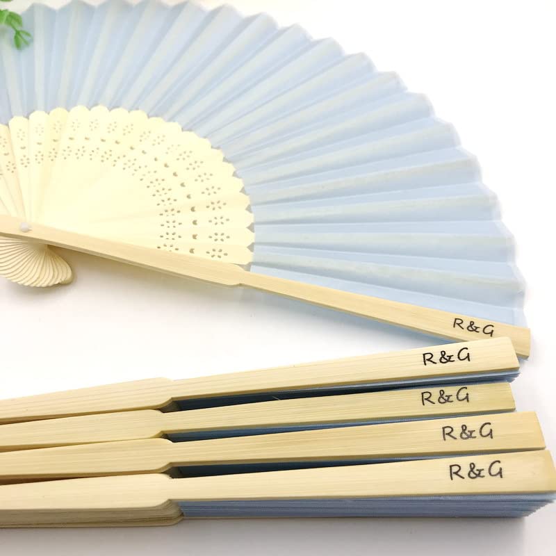 Abanico Personalizado Con Nombre，abanicos Boda Para Invitados Lote 100 Personalizados，abanico De Madera Personalizado，abanico Plegable De Verano (H,100pcs)