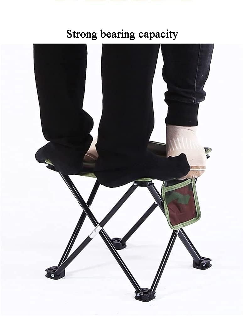Lounge Chair Folding Stool Fishing Stool Mini Portable Camping Stool Lightweight Chairs Seat for Travel Hiking Gardening Picnic Beach BBQ Outdoor Activities (Color : Style2 Size : 26x27cm)