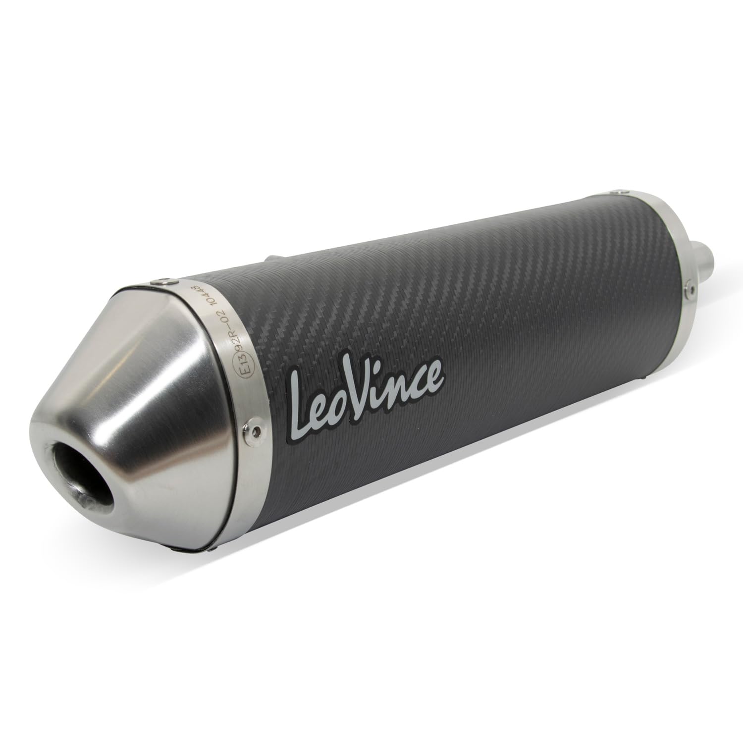 Endschalldämpfer LeoVince SLIP-ON X-FIGHT mit Zulassung, Carbon, Edelstahl Kappe für Rieju MRT 50 / MRT 50 Pro/MRT 50 SM Pro