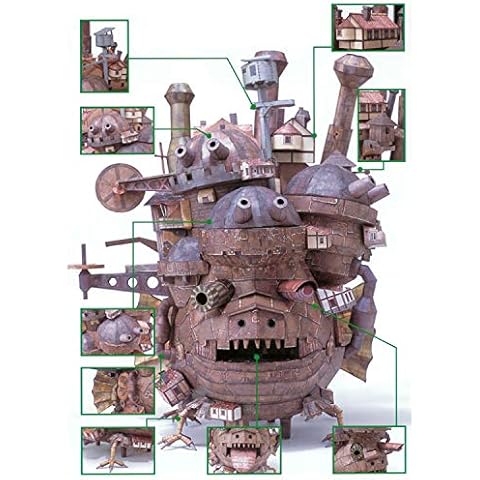 Renwu Paper Model Ornaments Howl's Moving Castle 3D Paper Model Diy Christmas new year birthday gift Cover