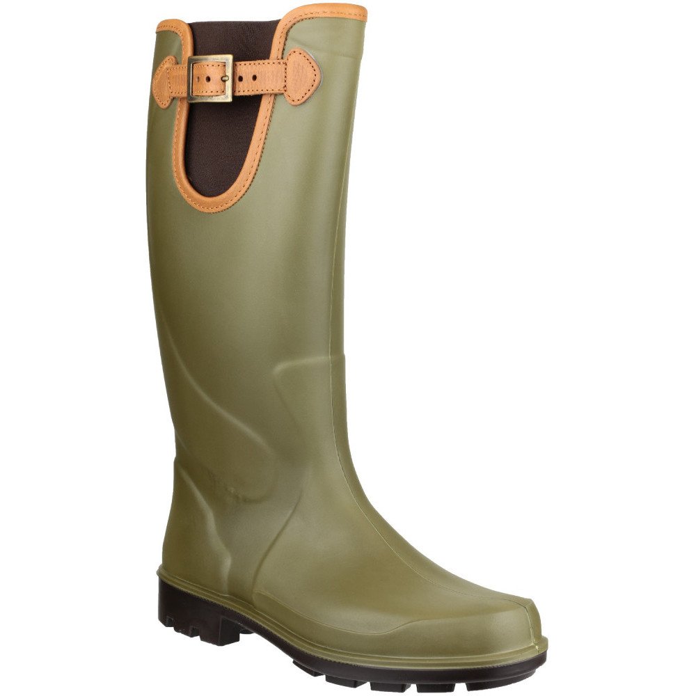 Nuevo Dunlop Purofort Vallay Impermeable Verde/marrón Botas - P182433