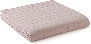 YnM Exclusive Cooling Weighted Blanket, Smallest Compartments with Glass Beads, Cooling Nylon/PE (Hushed Violet, 88"x104" 30lbs), Two Persons 140~240lbs Sharing Use on Queen/King Bed