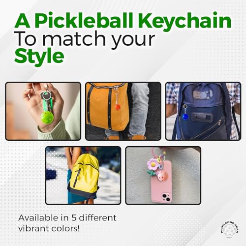 Porte-clés Pickleball colorés et lot d'autocollants pour accessoires de sport - 7