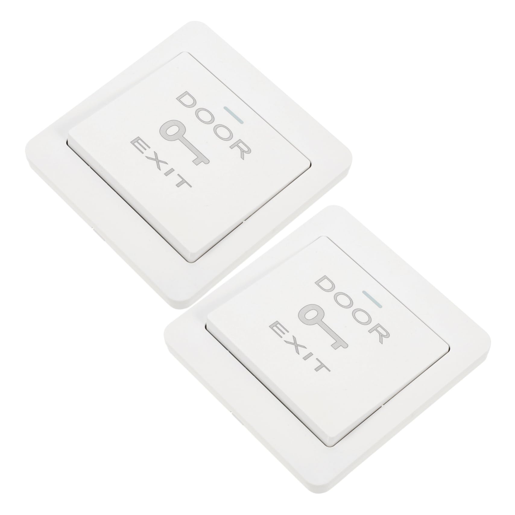 JECOMPRIS2pcs Doorbell Button Cover Office Door Access Control System Security Door Release Buttons Floor Sign Wall Plate for Door Access Ring Door Bell Switch Panel Pp Self Reset White