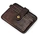 Cynure Distressed Leather Minimalist Credit Card Holder Slim Front Pocket Wallet