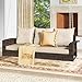DWVO 3 Seats Porch Swing Hanging Bench Swing Outdoor Wicker Patio Swing Lounge Front Rattan 794lbs for Garden, Balcony, Brown&Beige