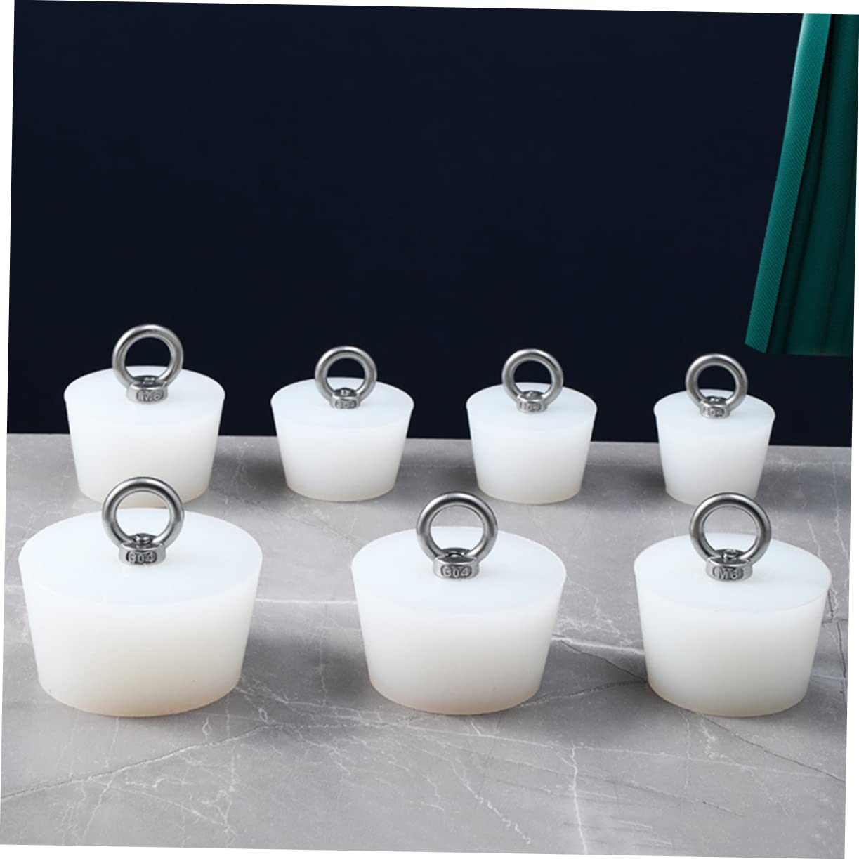 Amosfun 4 Set Tappo Di Scarico Tappi Per Lavello Cucina Guarnizione Water Universal Drain Stopper Tappi Lavello Tappo Per Vasca Da Bagno Tappo Da Bagno Gomma Da Cancellare Bianca 4 Pezzi*4