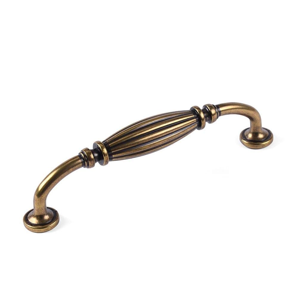 Nhawmebnz Bronze Antique Cabinet Drawer Handles 2Pcs Zinc Alloy Golden Solid Hardware For Wardrobe Cupboard Tv Cabinet Furniture