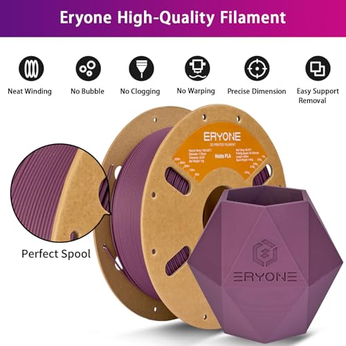 Image of ERYONE Matte PLA Filament for 3D Printer, Filament 1.75mm + /- 0.03mm, 1kg (2.2LBS) /Spool, Fig