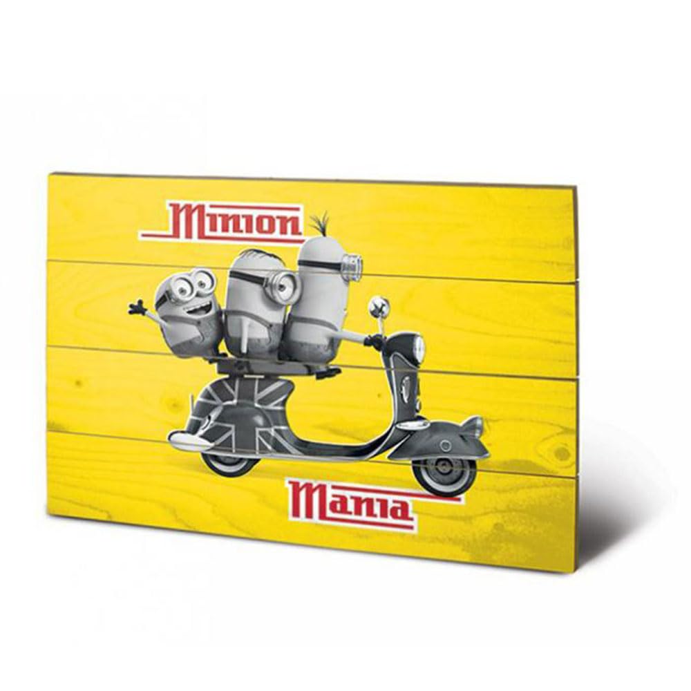 Pyramid Jaune Poster Minion Mania Wood Art Sw11568p