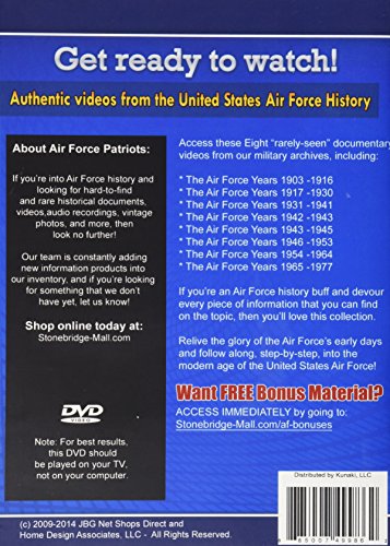 Air Force History Dvd - Original & Official Usaf Historical Footage Just Released From Military Archives & Made Available To Veterans & Civilians #TOP1