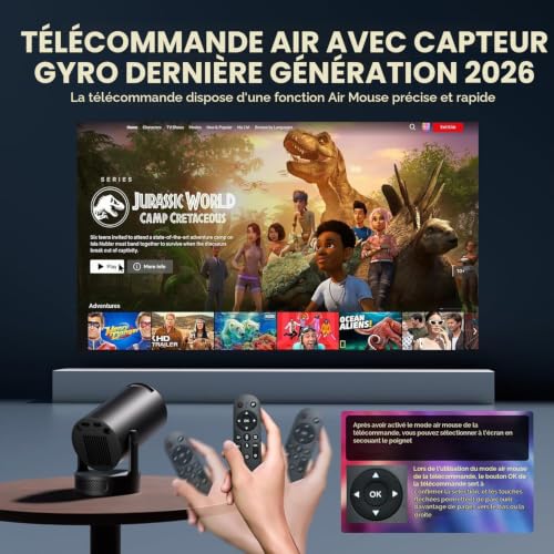 [Apps intégrées & 2026 Upgraded] Vidéoprojecteur avec WiFi 6 et Bluetooth – vue 7