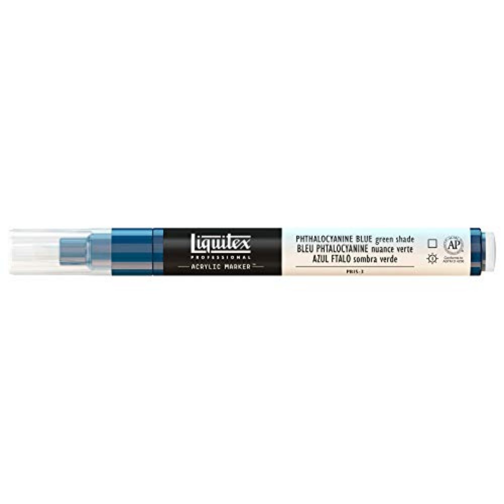 Liquitex 2-4 mm Fine Nib Paint Marker - Phthalocyanine Blue Green Shade