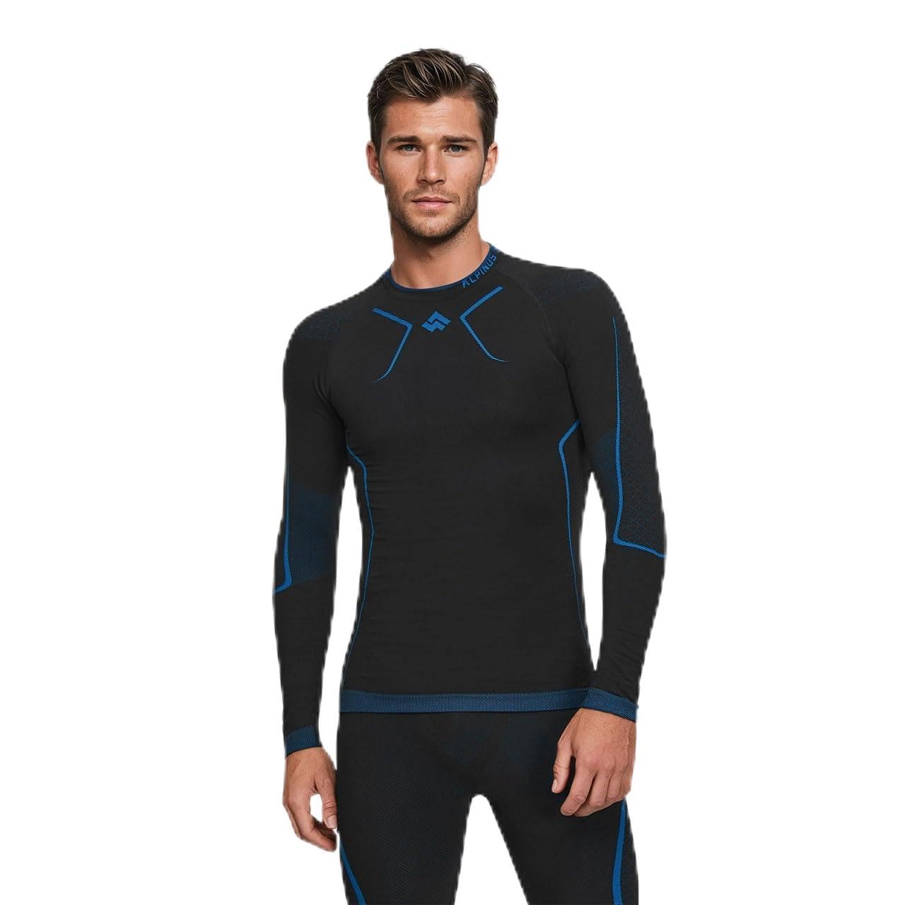 Alpinus Bluza termoaktywna męska Lillehammer czarno-niebieska AO11575