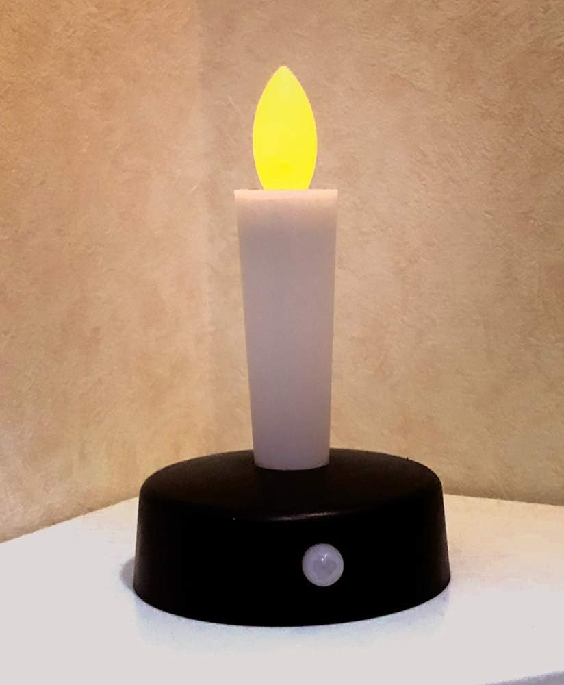 Revex SL104 LED Sensor Light, Mini, Battery Operated, Motion Sensor, Energy Saving, Altar, Shrine Shelf, Event Performance, Flickering Candle, 3.0 x 5.1 inches (7.7 x 13 cm), White