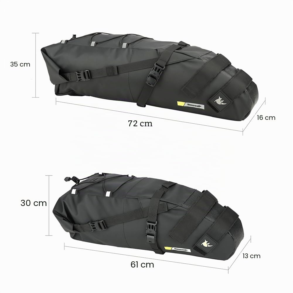 UBORSE Bolsa Sillin Impermeable Alforjas Bicicleta Gran Capacidad Bolsa para Asiento para Bicicleta Ciclismo Accesorios para MTB Bici (13L)