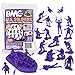 BMC Marx Plastic Army Men US Soldiers - Purple 31pc WW2 Figures - Made in USA