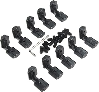 Befenybay 10PCS Black T Slot L-Shape 90 Degree Interior Inside Corner Connector Joint Bracket with Screws for 8mm T Slot Aluminum Extrusion Profile 4040 Series Slot (4040-Black)
