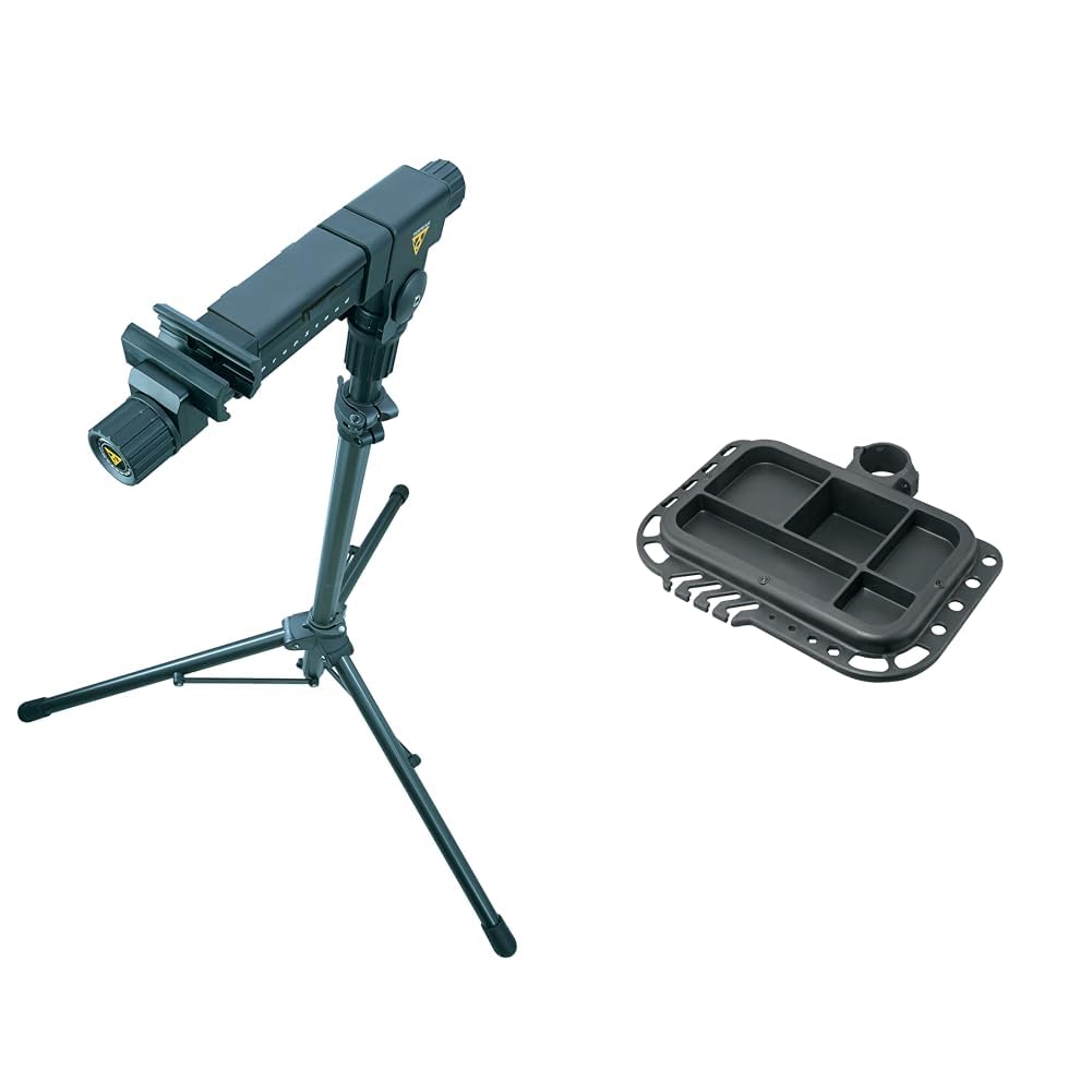 TOPEAK Unisex-Adult PrepStand Elite Fahrradständer, Black, One Size & Werkzeugablage Tool-Tray, Black, 30.5x6.6x25.9 cm