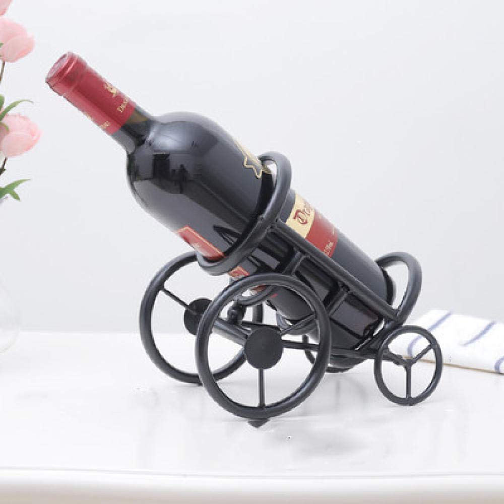 Range-bouteille métal tricycle et porte-bouteille design salon maison