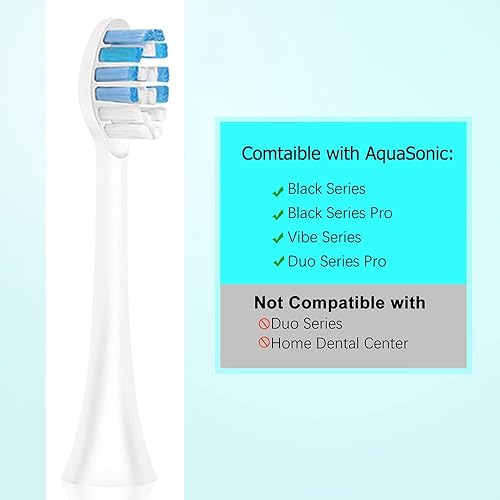 Miniatura 2 de Paquete de 11 cabezales de cepillo de dientes de repuesto compatibles con Aqua Sonicare cepillo de dientes eléctrico serie Vibe Series, diseño de