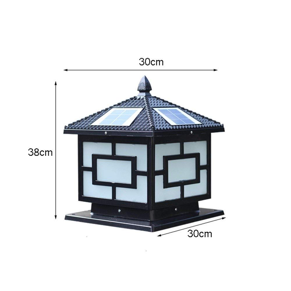 Lampa zewnętrzna, tradycyjna lampa solarna LED Victoria w stylu vintage, płot ogrodowy, kolumna, lampa wodoszczelna IP67, dekoracja zewnętrzna, oświetlenie kolumnowe, latarnia