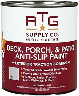 RTG Deck, Porch, & Patio Anti-Slip Paint (Quart, Light Gray)