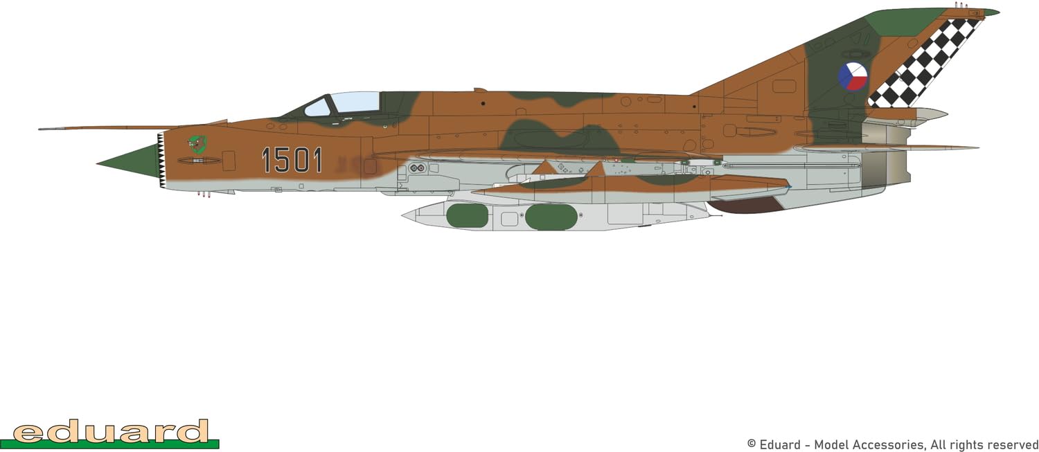 Edualdo 1/72 Profi Pack Repubblica Ceca MiG-21R Letto Pesce Plastica Modello EDU70147 (Aircraft)