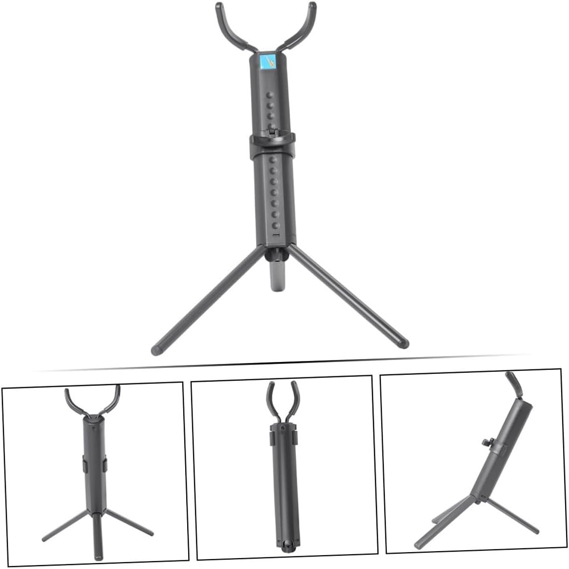 Luxshiny Portable Foldable Tenor Saxophone Stand Rack with Black Metal Bracket for Tenor Sax Holder, Lightweight Instrument Display Stand Suitable for Music Practice and Performance